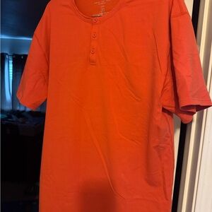 BYLT Basics Men's Short Sleeve Red Henley